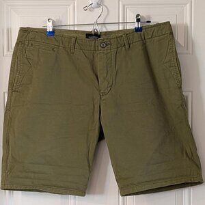 Scotch & Soda Olive Chino Shorts Mens Size 36 Tailored Casual Flat Front